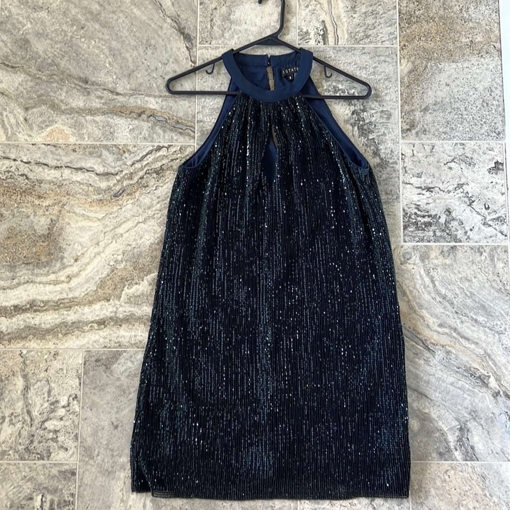1. State Sparkly Shift Dress